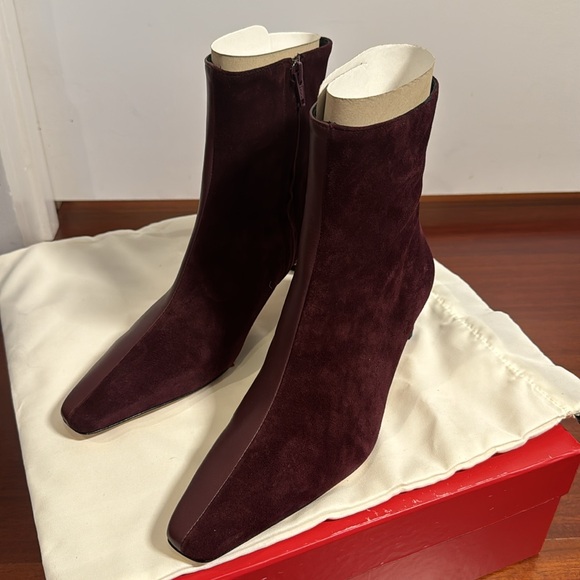 NIB Staud Wally Ankle Boots Plum 6.5 - Picture 4 of 8